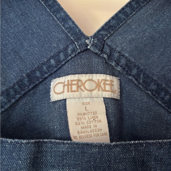 vintage 90s cotton/linen blend women’s overalls - Picture 5 of 5